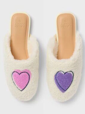 🩷✨ Roller Rabbit x Target Disco Hearts Fuzzy House Slippers – NWT ✨🩷